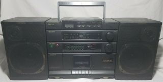 Vtg Sony Cfd - 454 Portable Cd Am/fm Cassette Recorder Radio Boombox Stereo Euc He