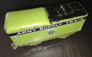 Vintage Marx Army Supply Tender 500 Lime - Olive Drab Body.