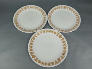 12pc Dinner Plates Butterfly Gold Corelle Vintage 7