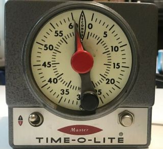 Vintage Time - O - Lite Industrial Machine Age Professional Darkroom Timer M - 59 4