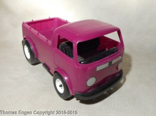 Vintage 1972 Hawk Model Co.  Vw Volkswagen Truck Bus Purple Toy Van