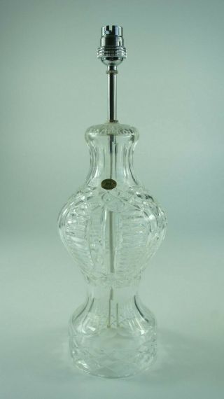 Good Vintage Tyrone Crystal Irish Cut Glass Crystal Table Lamp