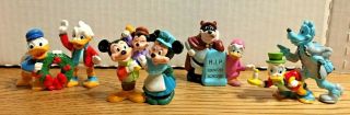 Vintage Rare Set 4 Disney Characters Christmas Carol Mickey Minnie Mouse Donald