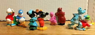 Vintage Rare Set 4 Disney Characters Christmas Carol Mickey Minnie Mouse Donald 3