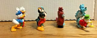 Vintage Rare Set 4 Disney Characters Christmas Carol Mickey Minnie Mouse Donald 4