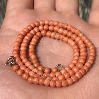 Very Fine Vintage Natural Coral Necklace - 14.  8g