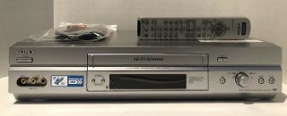 Sony Slv - N750 Vcr Vhs 4 Head Hifi Stereo Video Cassette Recorder Player Remote