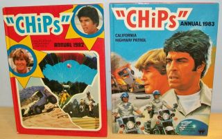 Chips California Highway Patrol Annuals X2 1982/83 - Hardback Books