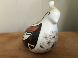 Three 3 Vintage Ceramic Hand Painted Art Pottery Quail Bird Family Figurines 3