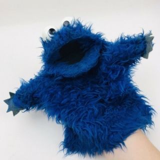 Vintage Cookie Monster Hand Puppet Sesame Street Furry Blue