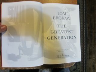 The Greatest Generation - Tom Brokaw AUTHENTIC SIGNED EDITION EASTON LEATHER 4