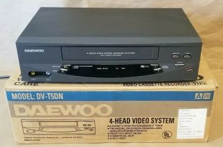 Daewoo Dv - T5dn Vcr 4 Head Hifi Vhs Video Recorder Player | W/ Box | |mint