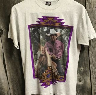 Vintage 1993 George Strait Tour T Shirt Size Large
