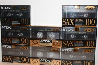 8 Tdk Sa - X 100,  90 Blank Cassette Tapes High Bias Vintage Japan 80 