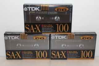 8 TDK SA - X 100,  90 Blank Cassette Tapes High Bias Vintage Japan 80 ' s 90 ' s 4