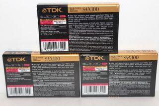 8 TDK SA - X 100,  90 Blank Cassette Tapes High Bias Vintage Japan 80 ' s 90 ' s 5