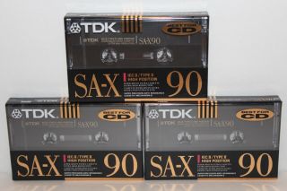 8 TDK SA - X 100,  90 Blank Cassette Tapes High Bias Vintage Japan 80 ' s 90 ' s 6