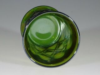 Vintage Millersburg Carnival Glass Green Diamonds Tumbler c.  1910 2