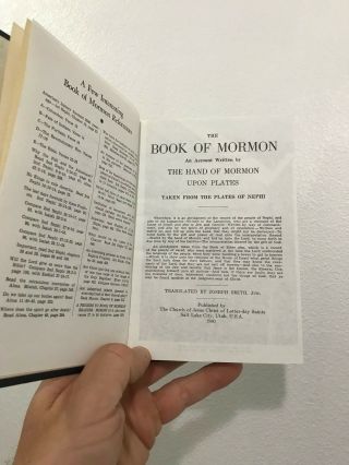 The Book Of Mormon Joseph Smith 1980 Church Of Jesus Christ Latter - Day Saints