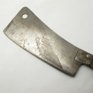 Vtg Foster Brothers No.  23 LARGE Meat Cleaver USA made W/ Repair 2