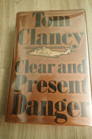 Tom Clancy - Clear And Present Danger - Signed First Edition
