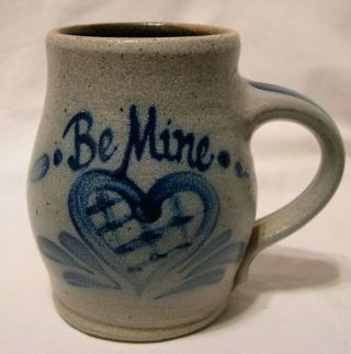 Vintage 1988 Rowe Pottery Be Mine Valentine Love Heart Coffee Cup Mug