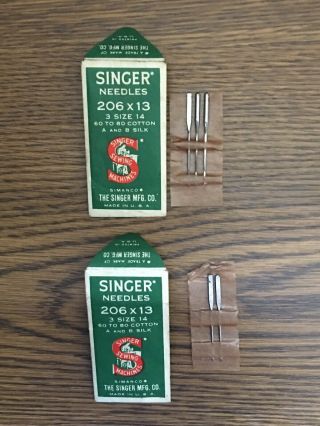 Vintage Singer Sewing Machine Needles - 4 Packs 11 Total - Size 11 & 14 4