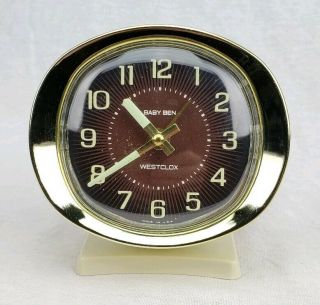 Vintage Westclox Baby Ben Alarm Clock Made In U.  S.  A.