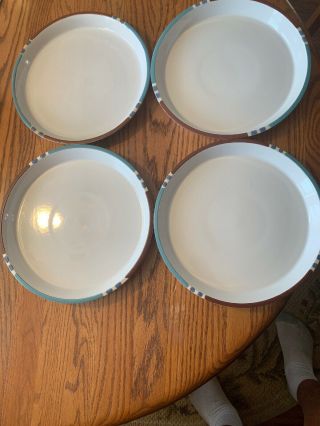 Set of 4 Dansk WHITE SAND Dinner Plates 10 1/2 Portugal Dinnerware Vintage VGood 3