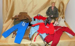 Vintage 11 " Palitoy Toy Action Man,  Selection Of Uniforms Accessories