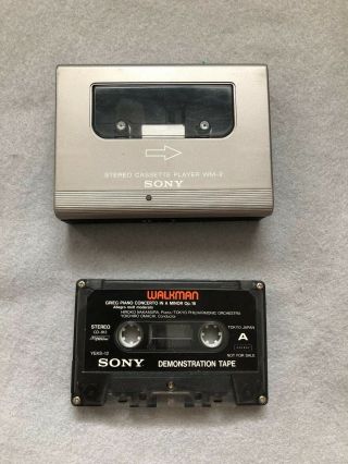 Vintage Sony Walkman Wm - 2 Cassette Player & Demonstration Tape Parts