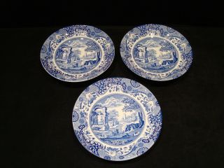 Set Of 3 Vintage Spode Blue Room Italian Jumbo Saucers For Cups