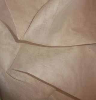 Vintage 1 Yard Organdy Creme White Sheer Crisp Cotton Fabric 40 - 50 