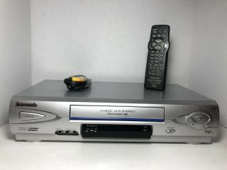 Panasonic Pv - V4622 Vhs Vcr W/ Remote & Cables - And
