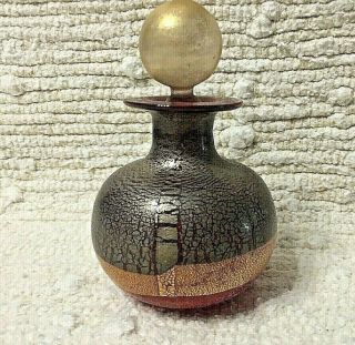 Vintage Hand Blown Murano Art Glass Perfume Bottle