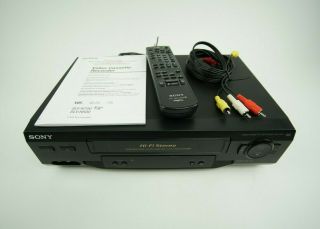 Sony Slv - N51 Vcr Player Vhs Video Recorder 4 Head W/ Remote