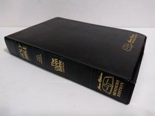 Vintage 1975 The Open Bible Kjv Large Print Edition Bonded Leather Red Letter