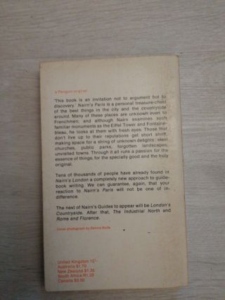 IAN NAIRN Nairn ' s Paris VINTAGE PENGUIN PAPERBACK 1968 1st edition 2
