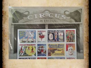 US Scott 4898 - 4905 4905a Vintage Circus Posters MNH Sheet of 16 Forever NIP 2