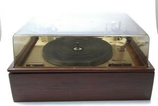 Garrard Type - A 4 Speed Turntable With Dust Cover And Base Needs Work