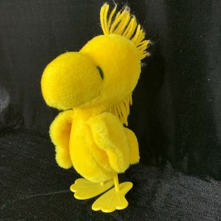 Vintage Snoopy Peanuts Woodstock Standing Plush Stuffed Toy Yellow Bird