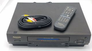 Panasonic Pv - S4670 S - Vhs Vcr Omnivision S - Video W/ Remote,  Cables -