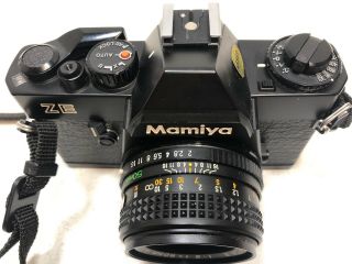 Vintage Mamiya ZE 35mm Film Camera w/ Mamiya Sekor E 50mm Lens 4