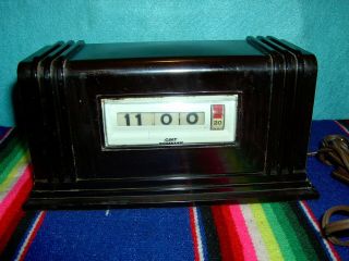 Vintage Art Deco Bakelite Tymeter 24 Hr Clock Model 100