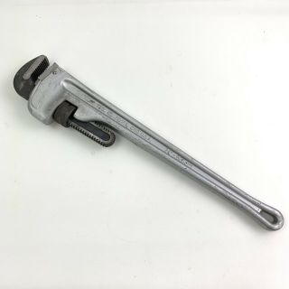 Vintage Rigid Tools Usa No.  824 24” Aluminum Hd Pipe Wrench Steel Jaw