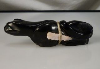 Vintage Native Black Panther Fetish Figurine 4.  25 " - 56195