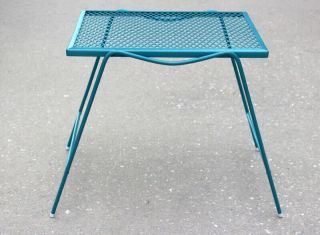 VTG Mid - Century Metal Mesh Top Plant Stand Patio Side Table 6