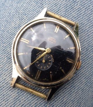 Vintage Smiths Empire Watch - Circa 1958 Black Gold Dial.  Spares Repairs