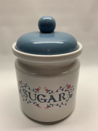 Vintage Corelle Prinston Jay Imports Sugar Canister Ceramic Floral