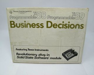 TEXAS INSTRUMENTS TI Programmable 58 59 BUSINESS DECISIONS Module Package Setup 2